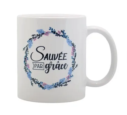 Mug "Sauvée par grâce"