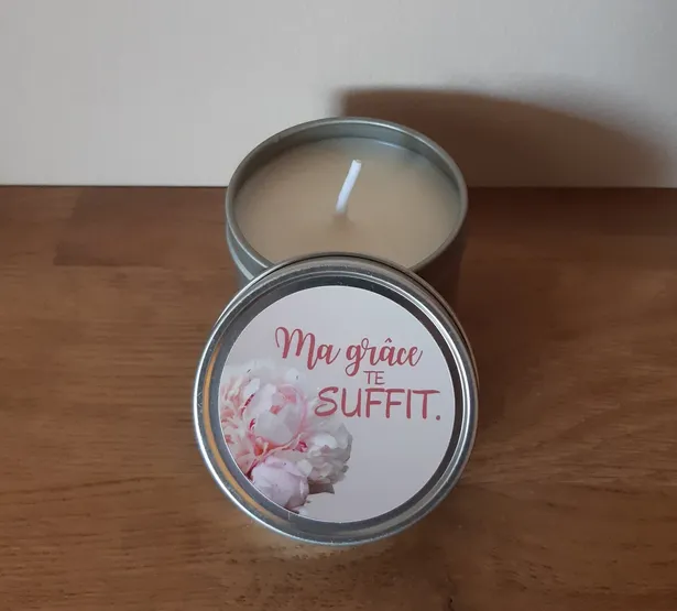 Bougie "Ma grâce te suffit"