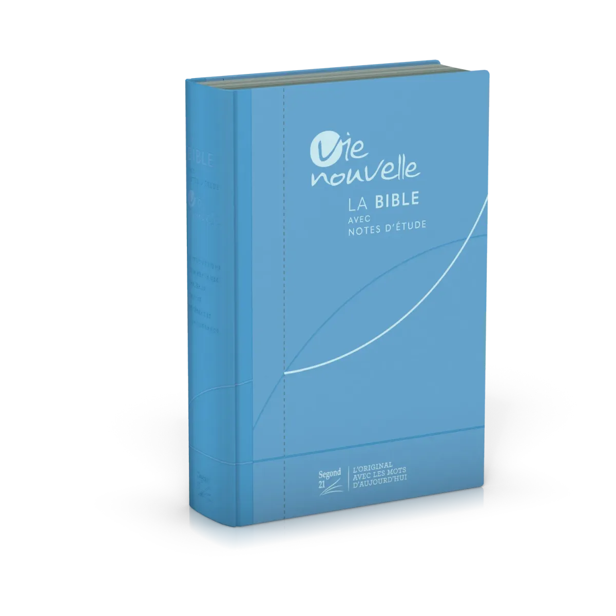 Bible d'étude Vie nouvelle, Segond 21 - couverture souple, toile bleue, tranches argentées