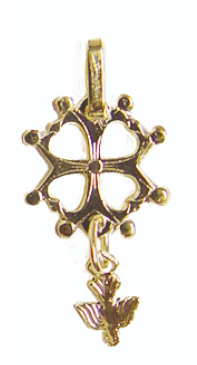 Croix Huguenote plaqué or - 11mm Croix Huguenote plaqué or - 11mm