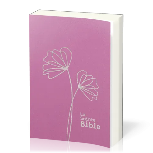 Bible Segond 1910, gros caractères, souple, vinyle rose - 2 rubans marque-pages