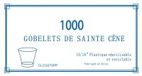 Gobelets en plastique transparent x 1000 - [article de Sainte-Cène]