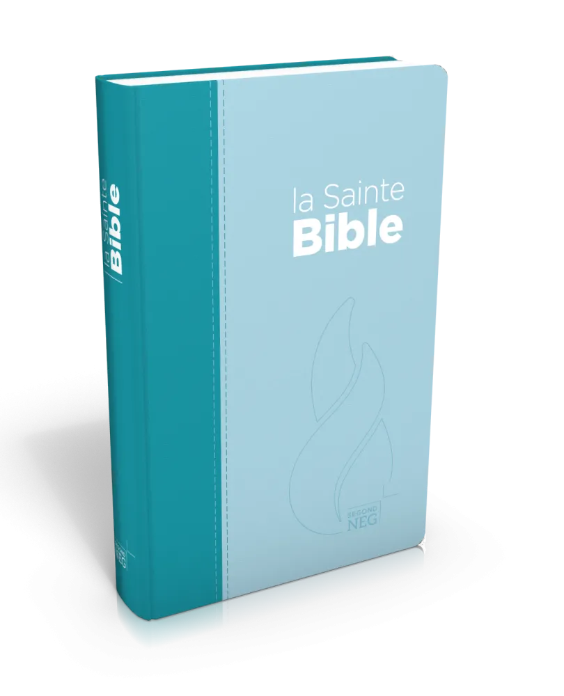 Bible Segond NEG compacte - couverture souple, toile duo bleu lagon et bleu ciel