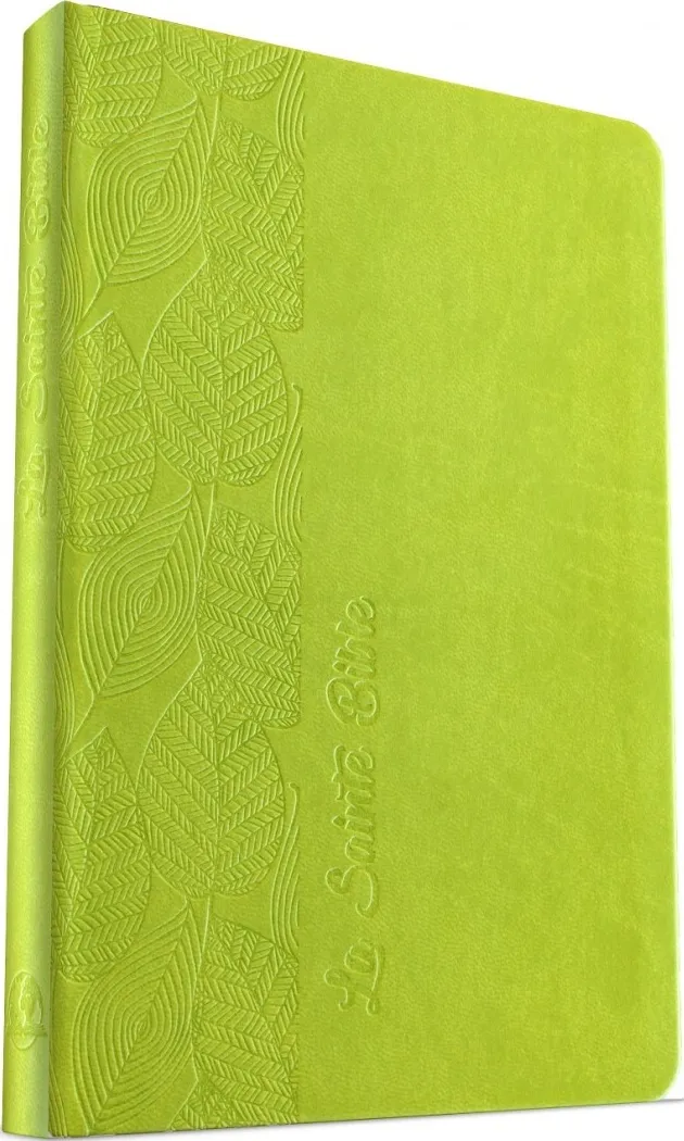 Bible Segond 1880, compacte, vert motif feuilles - couverture souple, vivella