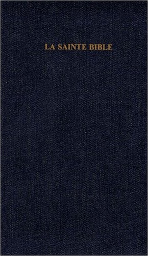 Bible Segond 1910, compacte, jeans - couverture semi-rigide, jeans, avec onglets, zipper, tranche or