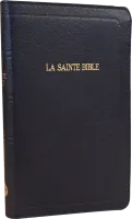 Bible Segond 1910, compacte, similicuir bleu marine, fermeture éclair - 1 ruban marque-pages