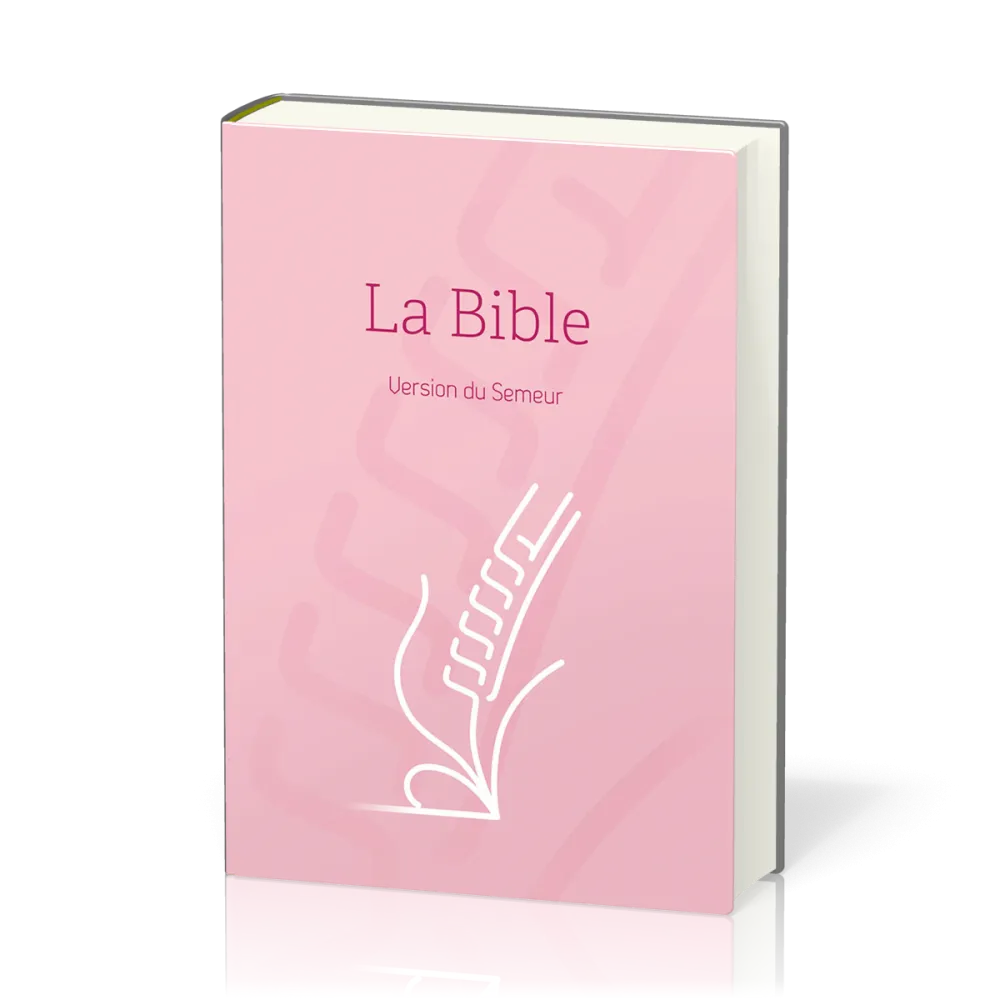 Bible Semeur 2015 compacte, couverture rigide rose, tranche blanche