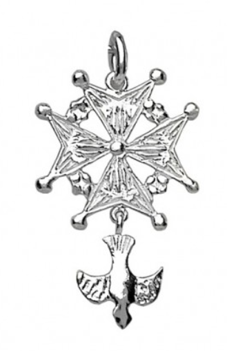 Croix Huguenote argent 3.5 cm (classique)