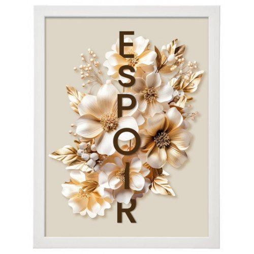 Cadre floral  «Espoir» - Format A4