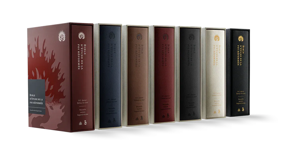 Bible d’étude de la foi réformée - Blanc, Similicuir, tranches or, un signet