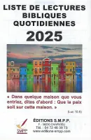 Liste de lectures bibliques 2027