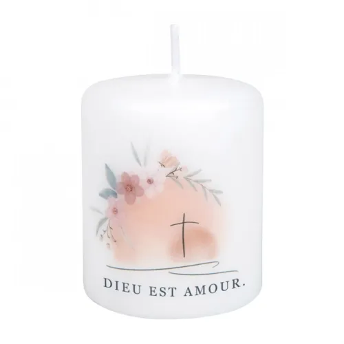Bougie « Dieu est amour »