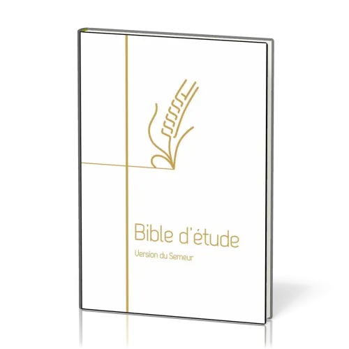 Bible d'étude, version Semeur, blanche - Couverture souple tranche dorée