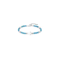 Bracelet de perles "Croix" turquoise