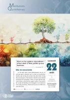 Méditations quotidiennes - calendrier éphéméride, bloc et plaque