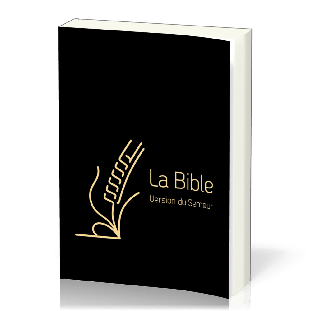 Bible Semeur 2015, gros caractères, noire, semi-souple textile, tranche dorée