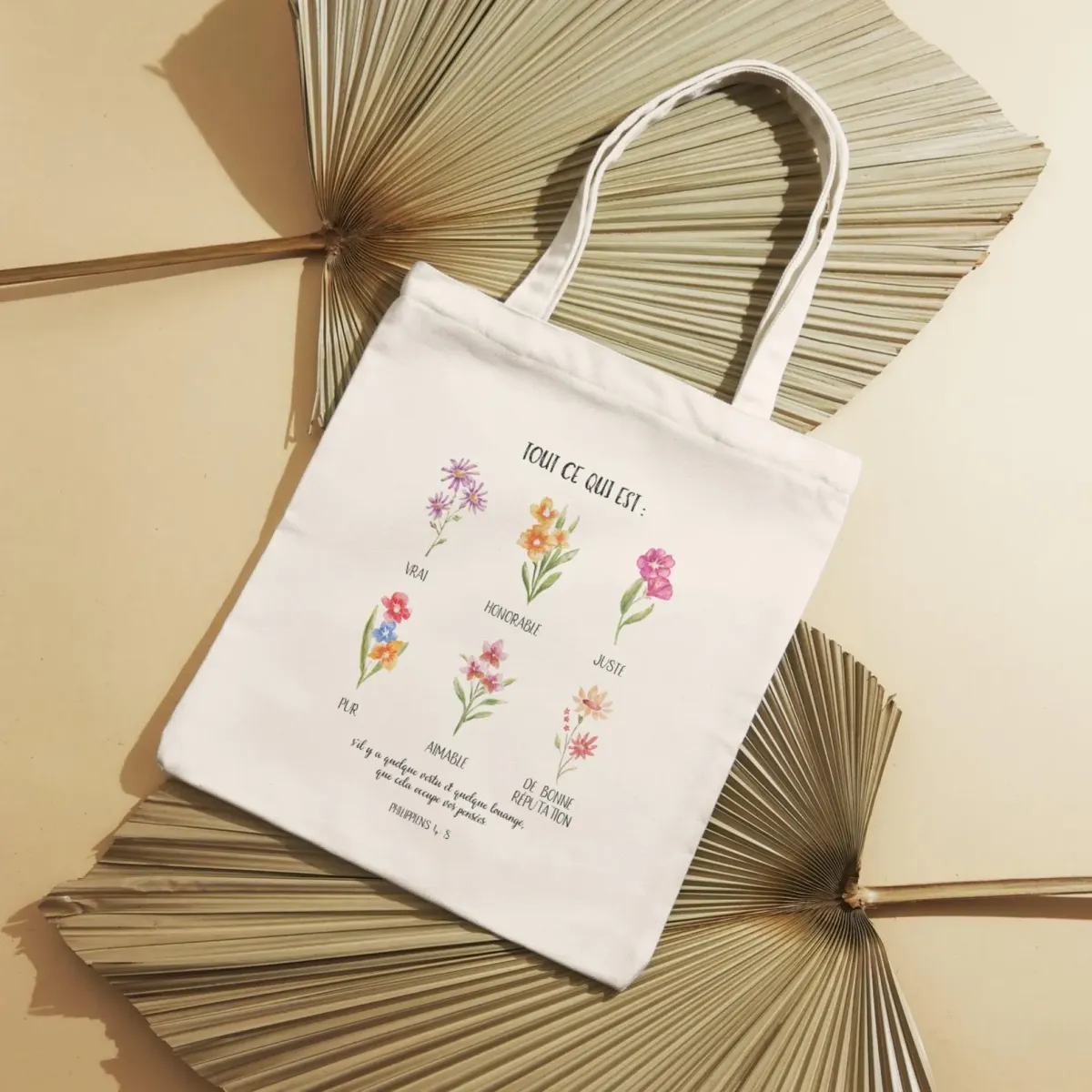 Tote bag « Tout ce qui est […] » - Ph 4.8