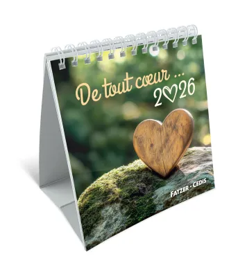De tout cœur - calendrier de table