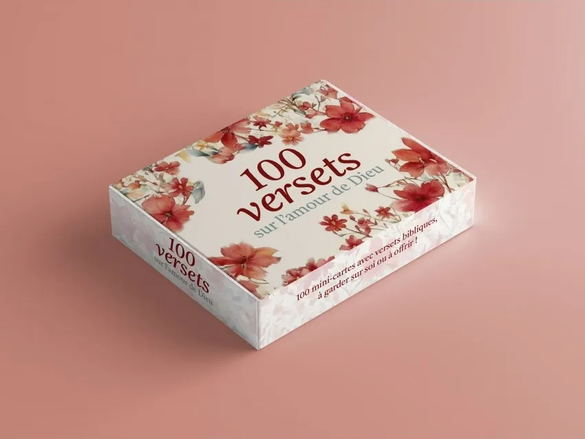 Coffret de 100 mini-cartes - 100 versets sur l'amour de Dieu