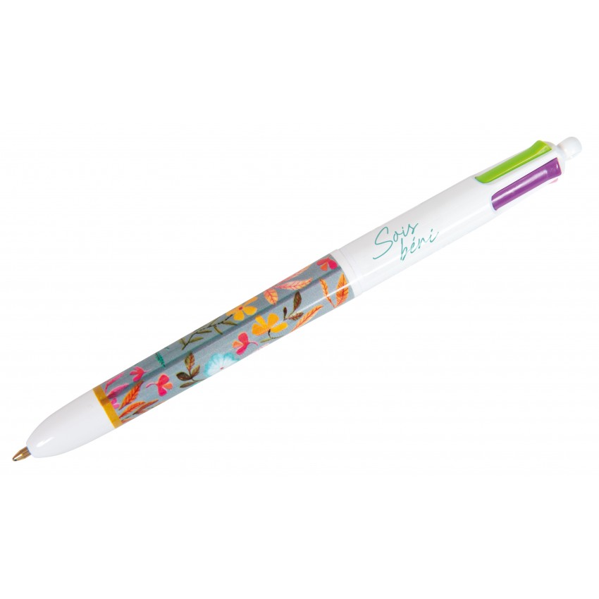 Stylo à bille 4 couleurs - "Sois béni"