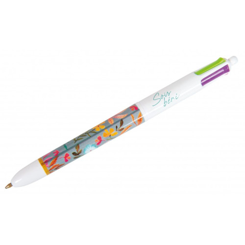 Stylo à bille 4 couleurs - "Sois béni"