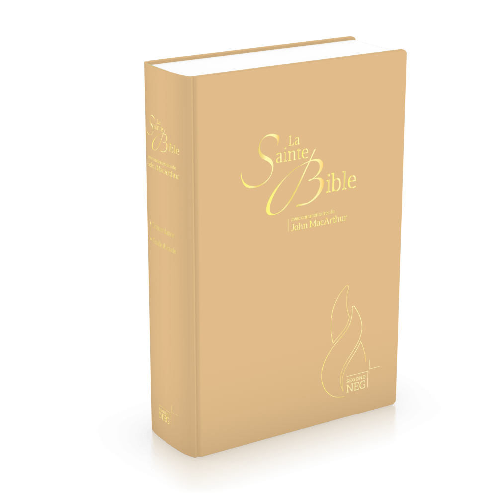 Bible d'étude Segond NEG MacArthur - couverture semi-rigide, toile beige