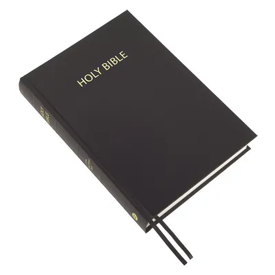 Anglais, Bible, KJV, gros caractères, noire, tranche blanche