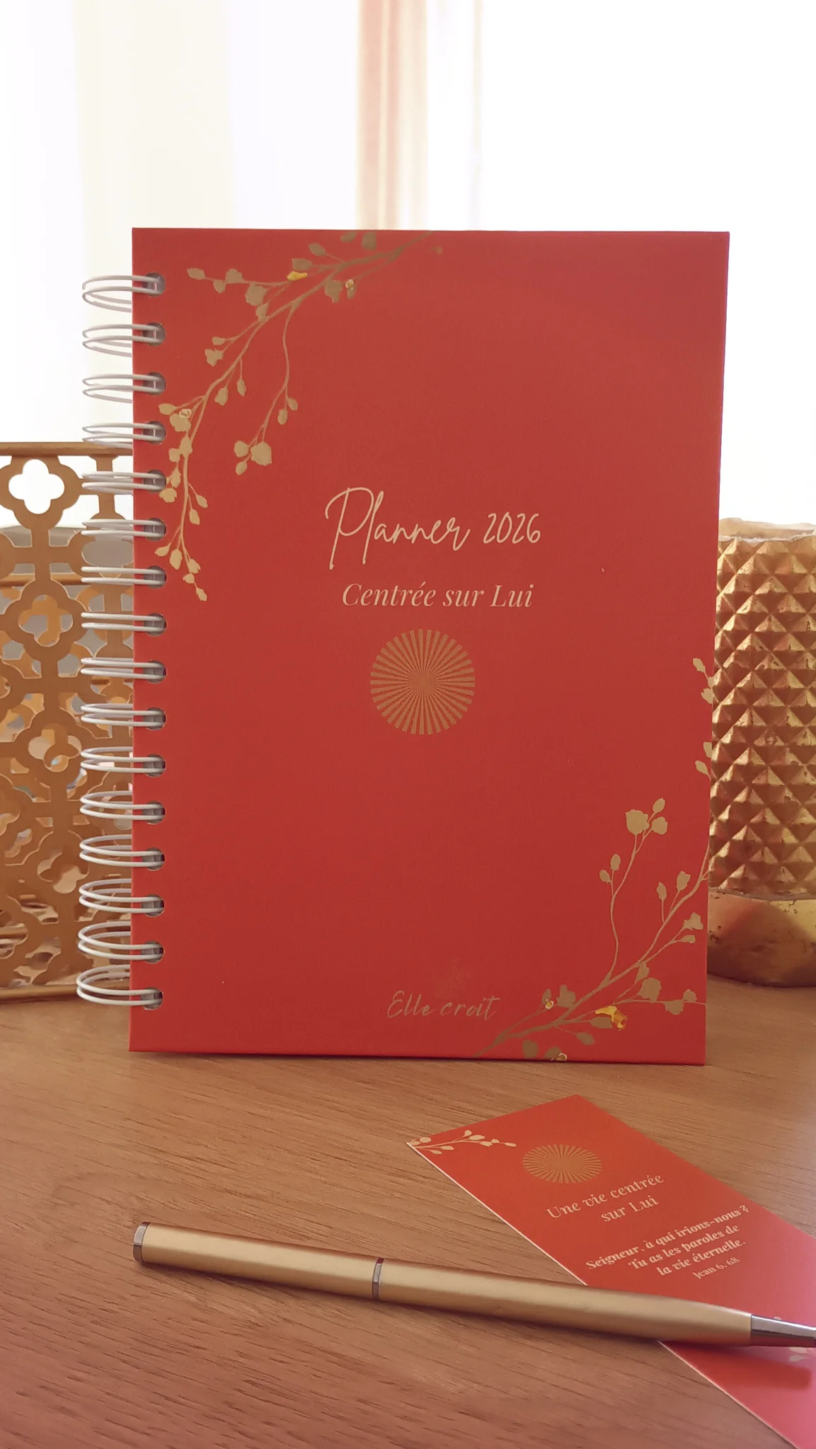 Planner "Centrée sur Lui"-2026 - Avec marque-page offert