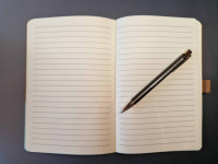 Carnet de notes Jean 8: 32 - A5 liège et toile noire