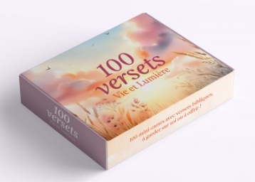 Coffret Lot de 100 mini-cartes versets "Vie et Lumière"