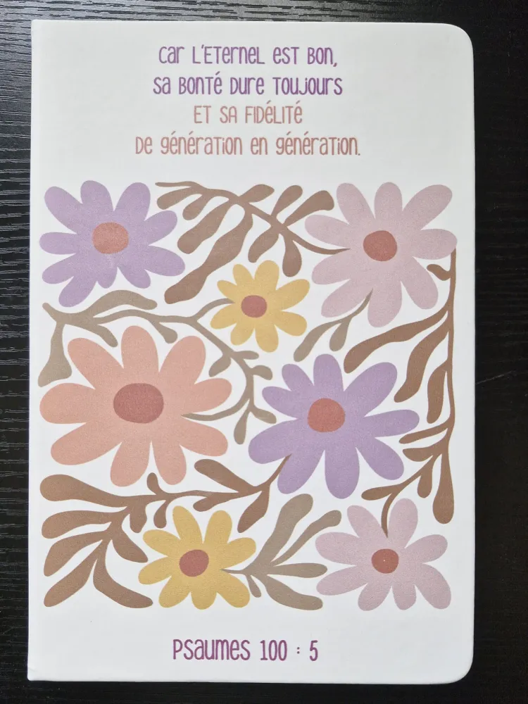 Carnet de notes Psaume 100: 5 - A5, blanc en PU touché gomme