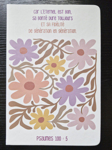 Carnet de notes Psaume 100: 5 - A5, blanc en PU touché gomme