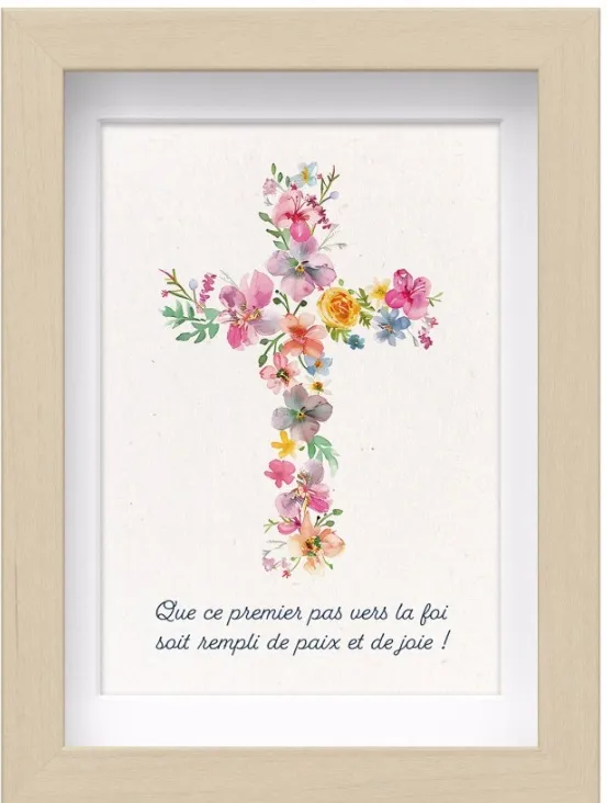 Mon cadre inspiration - Croix en fleurs