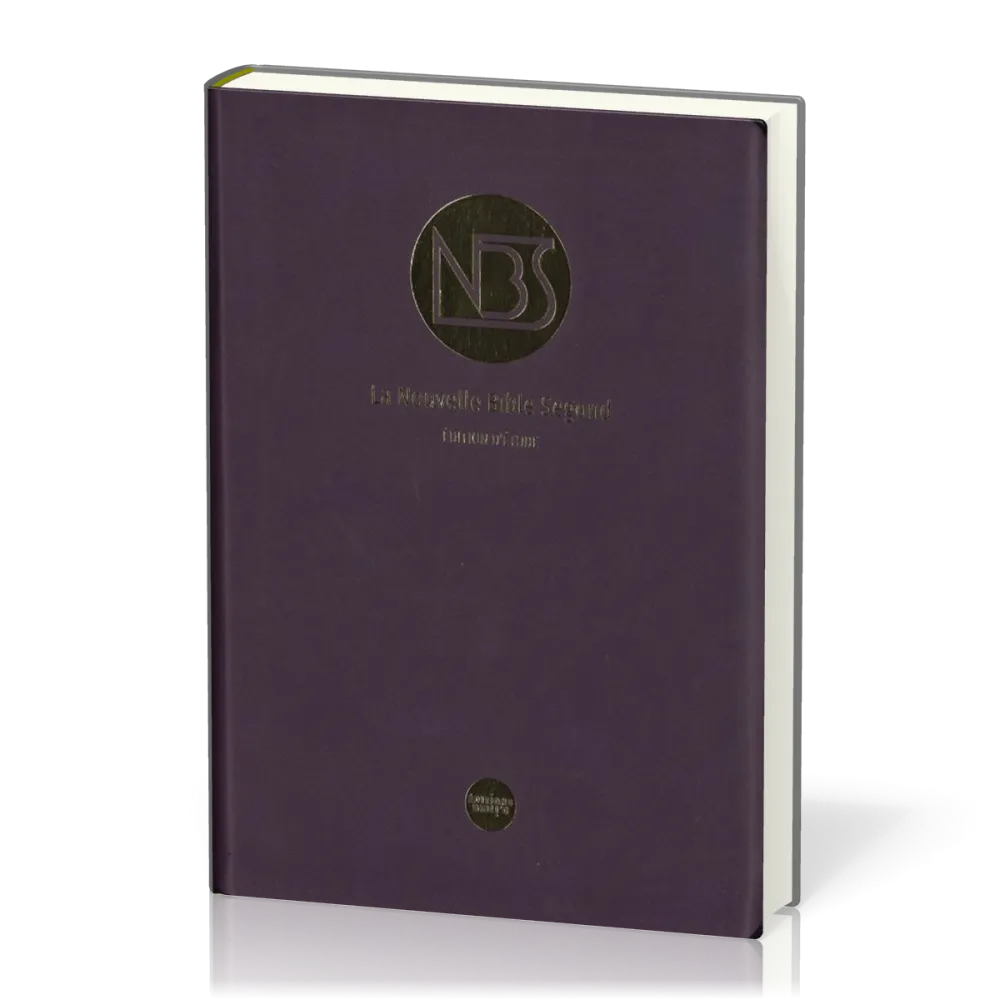 Bible d'étude NBS - grand format, similicuir prune, étui souple