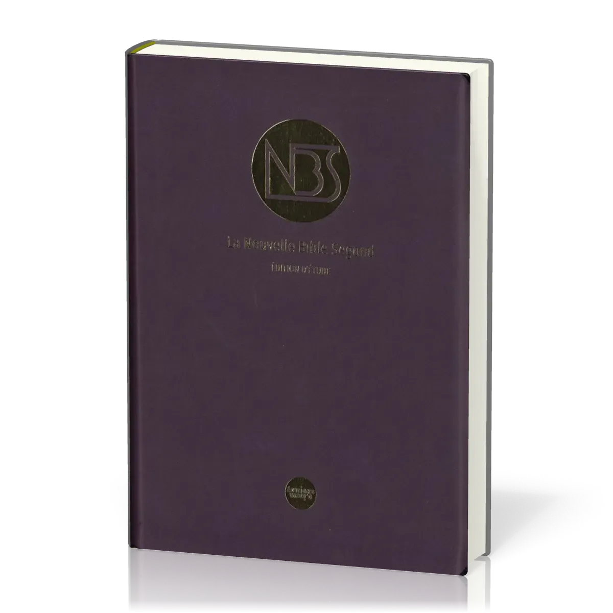 Bible d'étude NBS - grand format, similicuir prune, étui souple