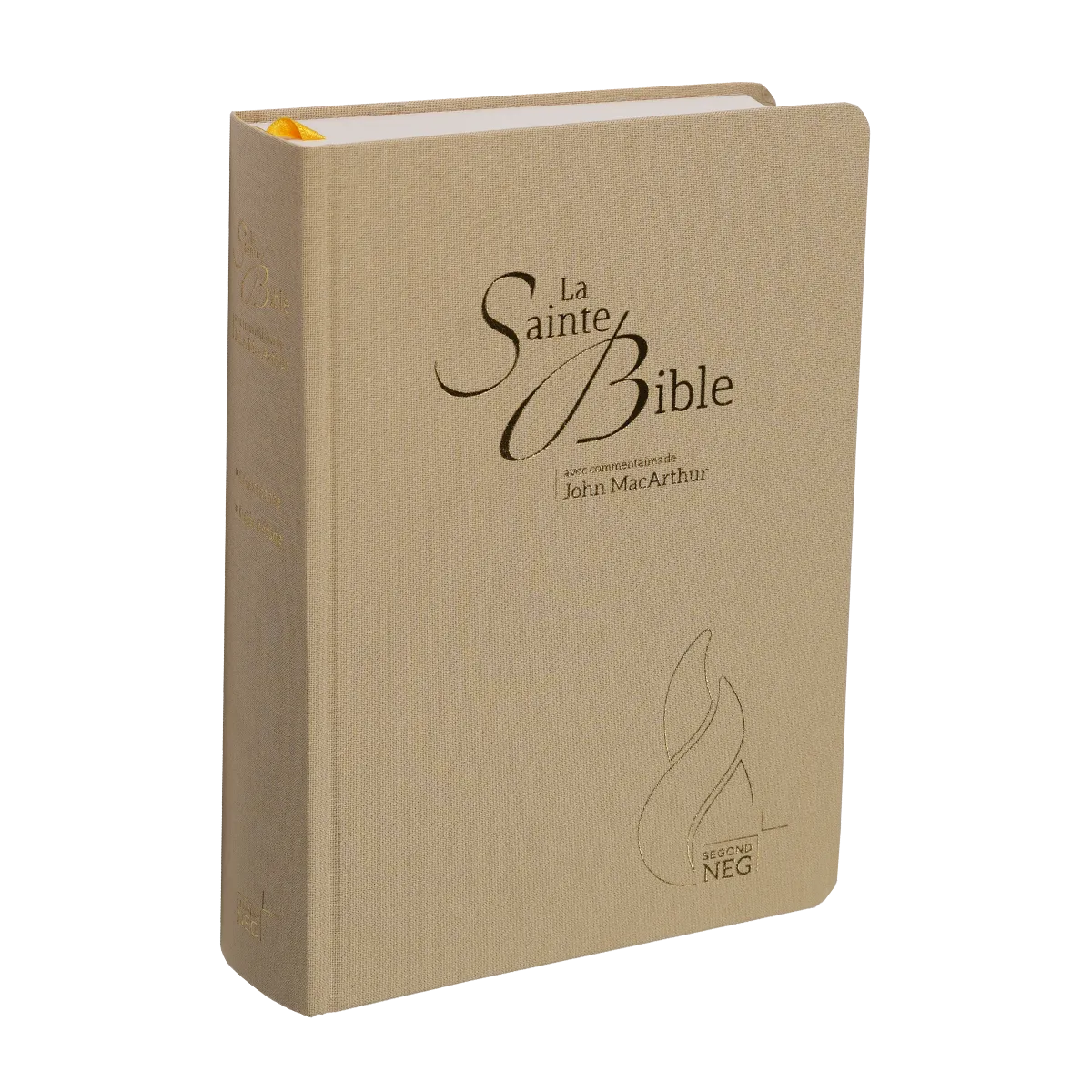 Bible d'étude Segond NEG MacArthur - couverture semi-rigide, toile beige