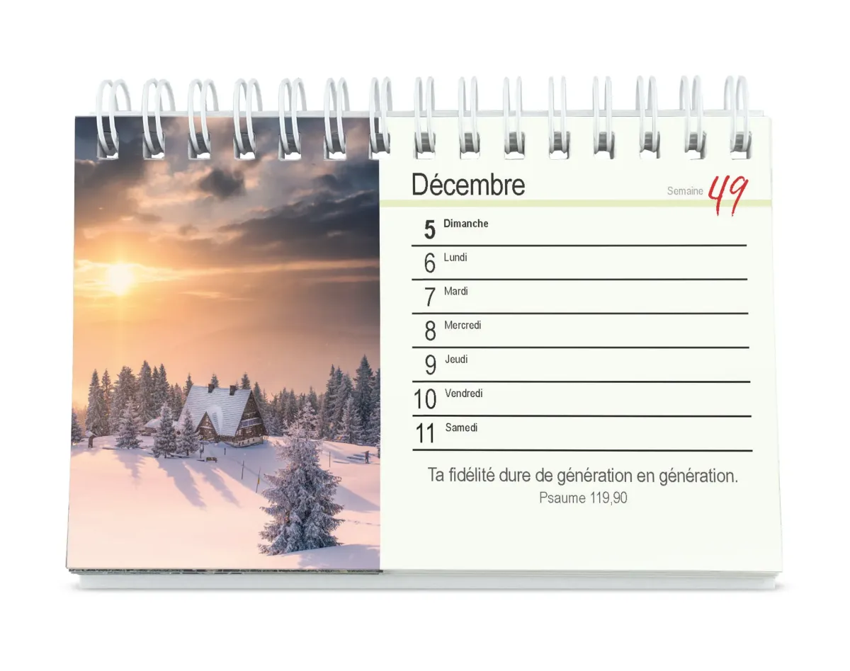 Tu m'accompagnes - calendrier de table