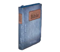 Bible Segond 21 compacte (Premium Style) - couverture souple toilée motif jeans, avec fermeture...
