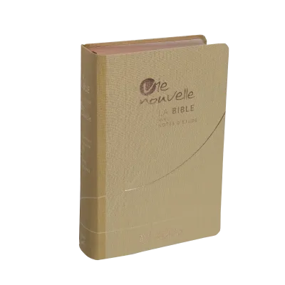 Bible d'étude Vie nouvelle, Segond 21 - Couverture souple, toile beige, tranches or rose