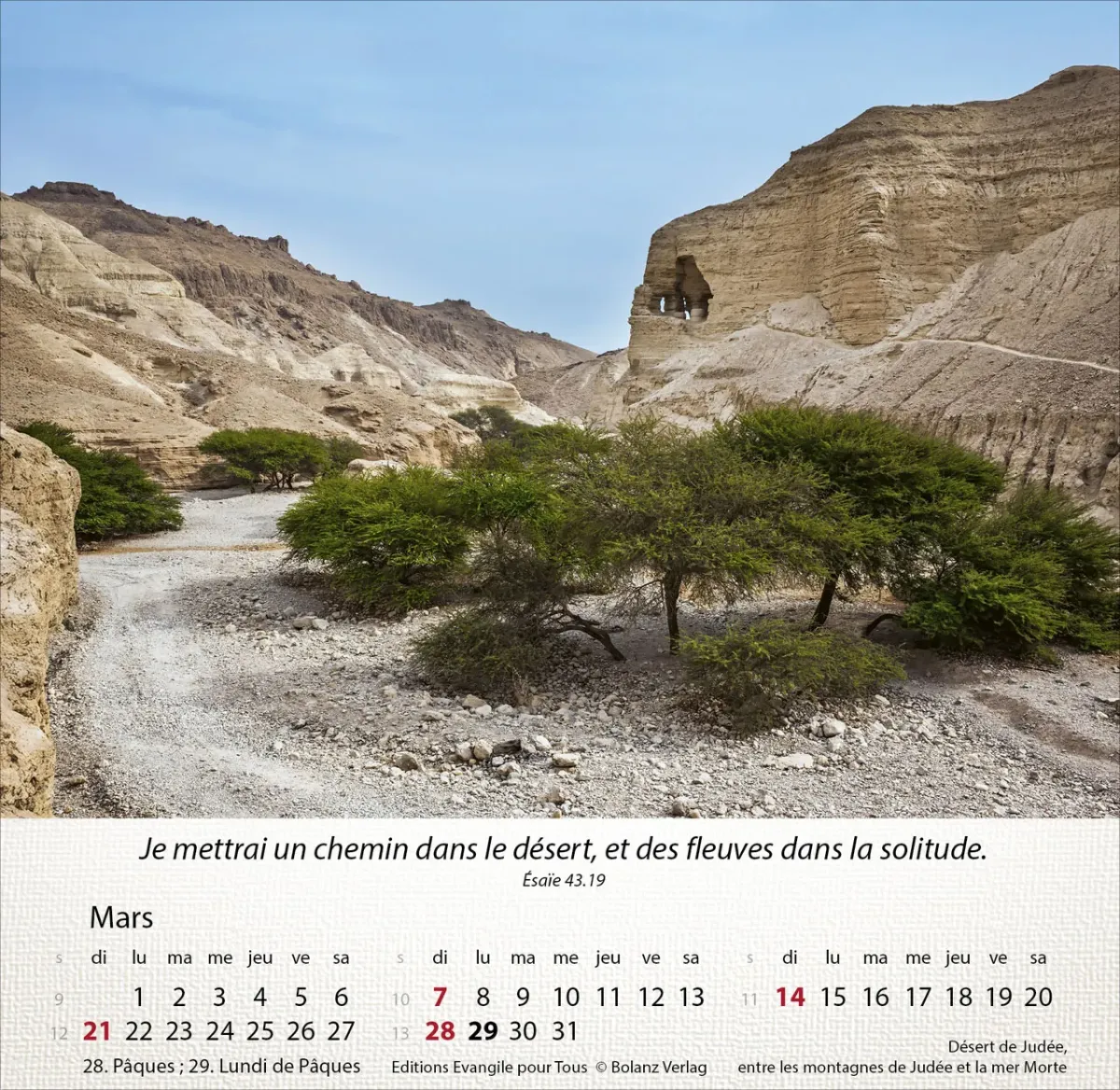 Israël shalom - Calendrier de table