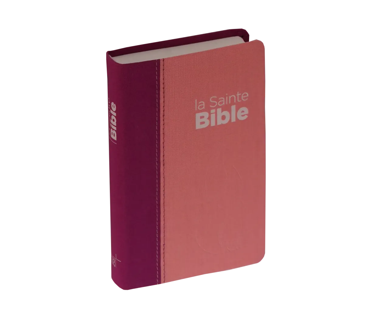 Bible Segond NEG compacte - couverture souple, toile duo rose praline / violet fruits des bois en...