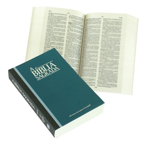 Portugais, Bible Almeida du Brésil Révisée et Corrigée, souple, bleue, format moyen