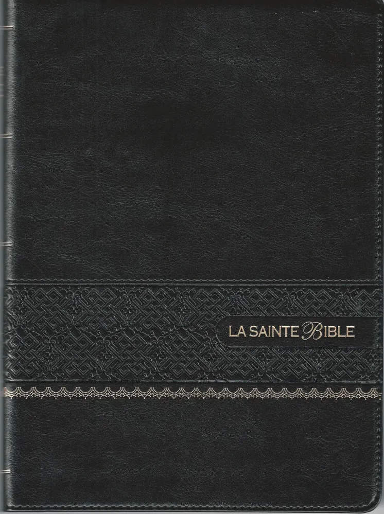 Bible Segond 1910, gros caractères, noire - couverture souple, flexa, tranche or