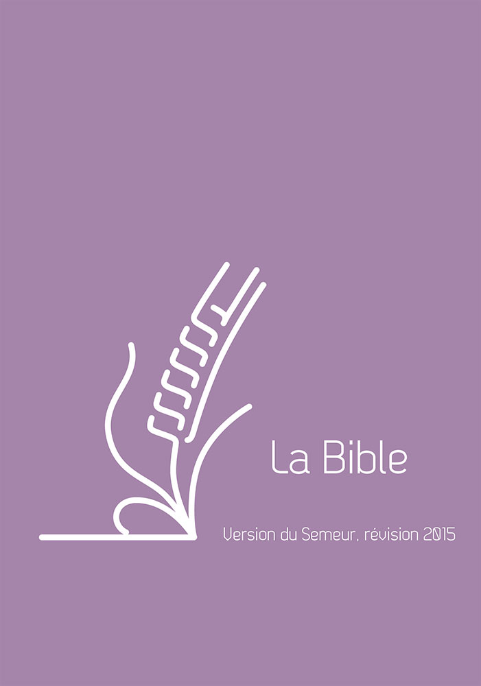 Bible Semeur 2015, de poche, violette - couverture souple, vivella, avec zipper