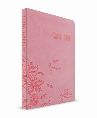Bible Segond 1880 révisée, compacte, rose arabesques - couverture souple, vivella
