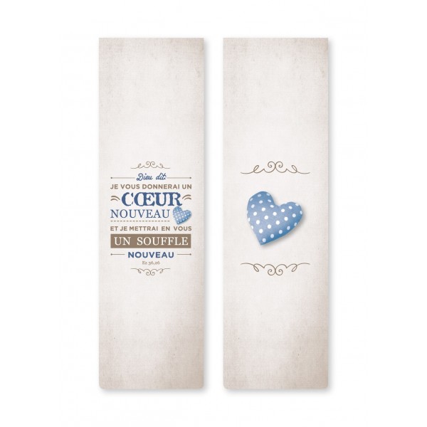 Marque-page magnétique Mot d'ordre 2017 - "Dieu dit : Je vous donnerai un cœur nouveau […]" Ez 36:26