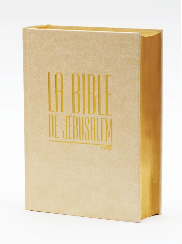 Bible de Jérusalem, compacte, crème - couverture rigide, tranche or