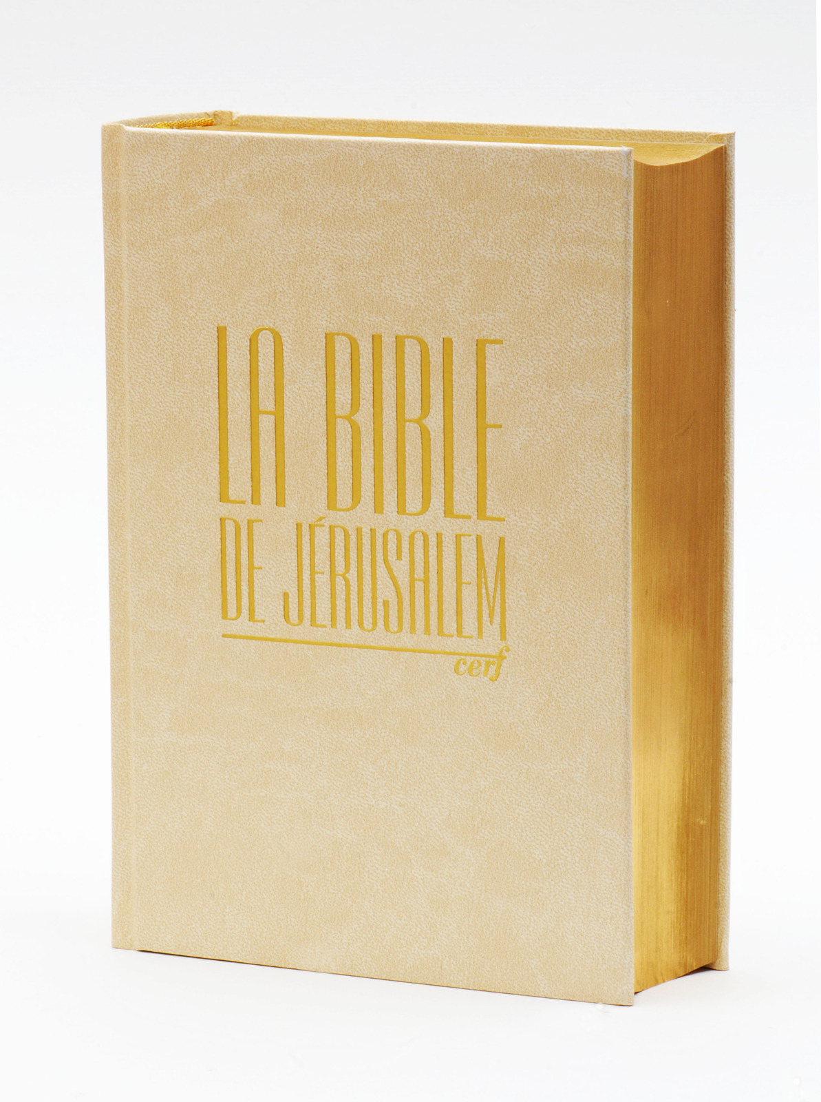 Bible de Jérusalem, compacte, crème - couverture rigide, tranche or