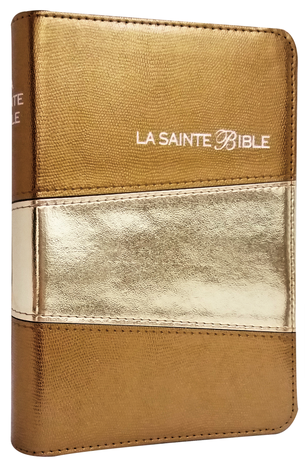 Bible Segond 1910, compacte, dorée - couverture souple, vivella, tranche or