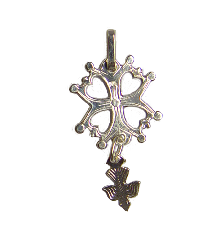 Croix huguenote argent 3cm